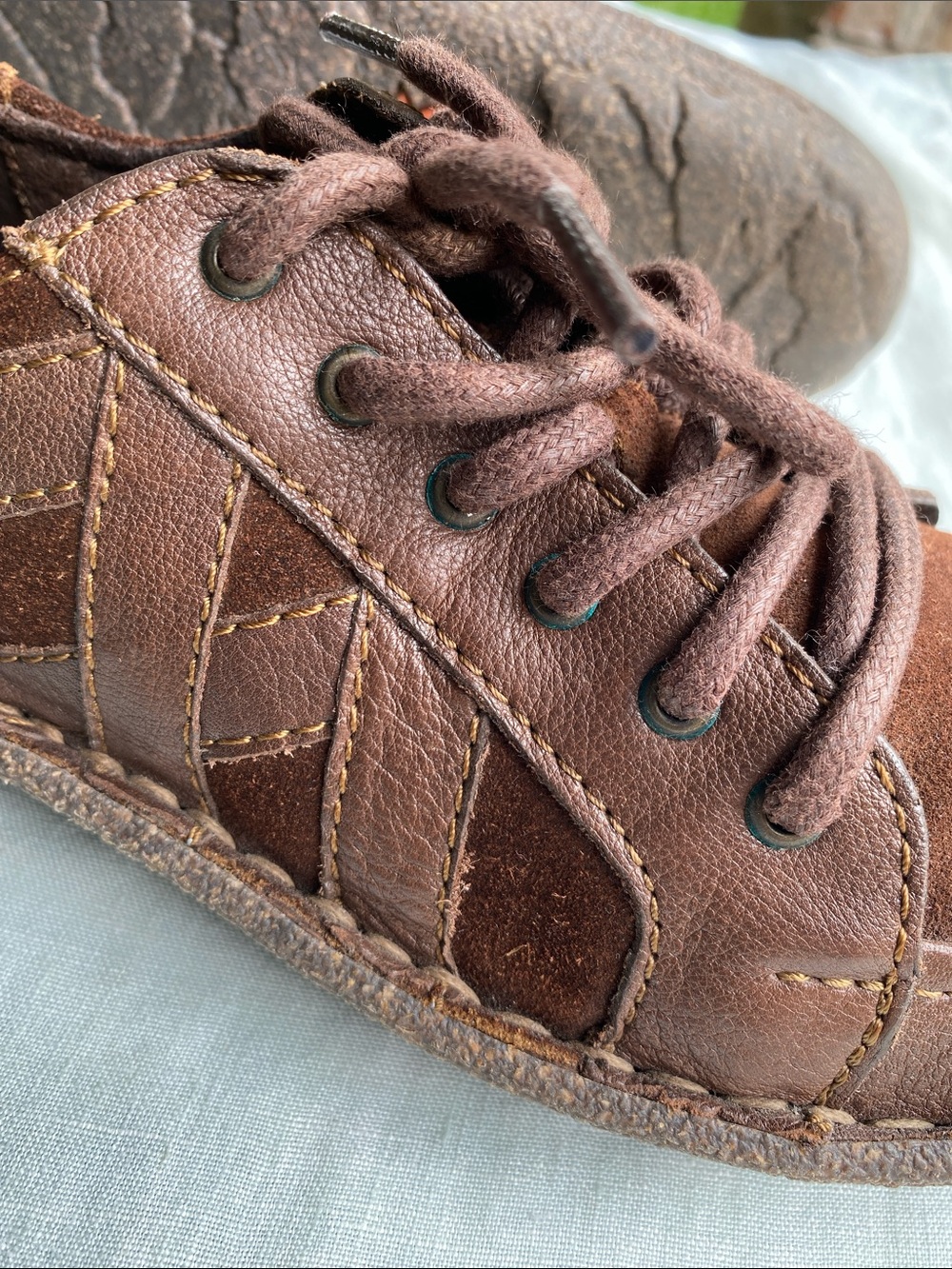 Born brown leather suede Sommer dress sneakers - Picture 9 of 15